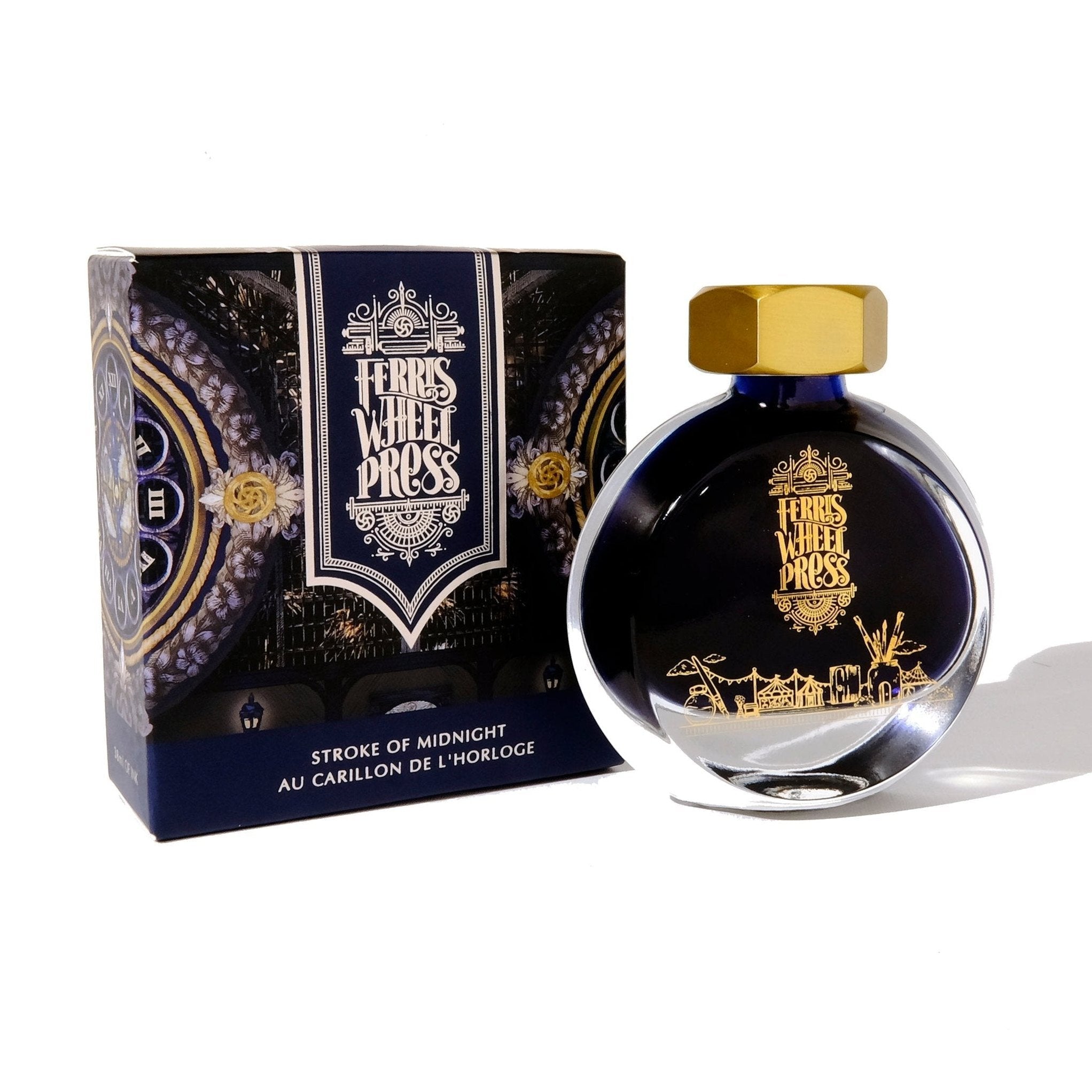 38ml Stroke of Midnight Ink - Premium Black Calligraphy Ink for Fountain Pens, Dip Pens & Art - Perfect for Lettering, Drawing & Creative Writing