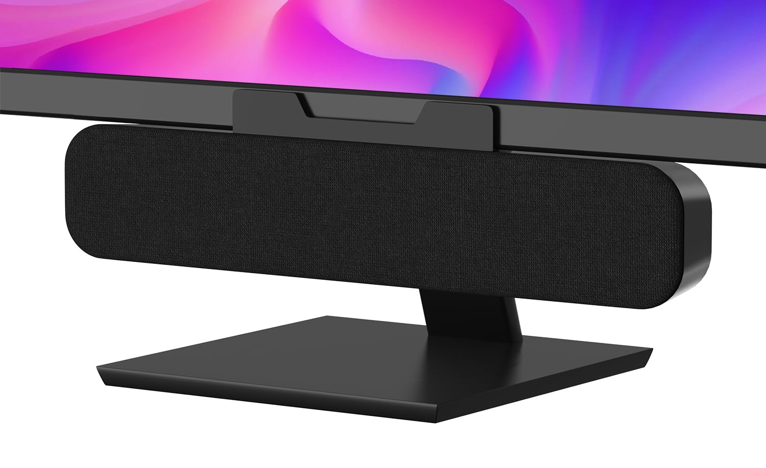 Premium Computer Speakers for Desktop PC & Laptop - High-Quality Monitor Speakers with Loud Clear Sound, Easy Volume Control & Secure Monitor Clamp (Includes USB-C to USB Adapter) - Perfect for Home Office, Gaming & Streaming (Black)