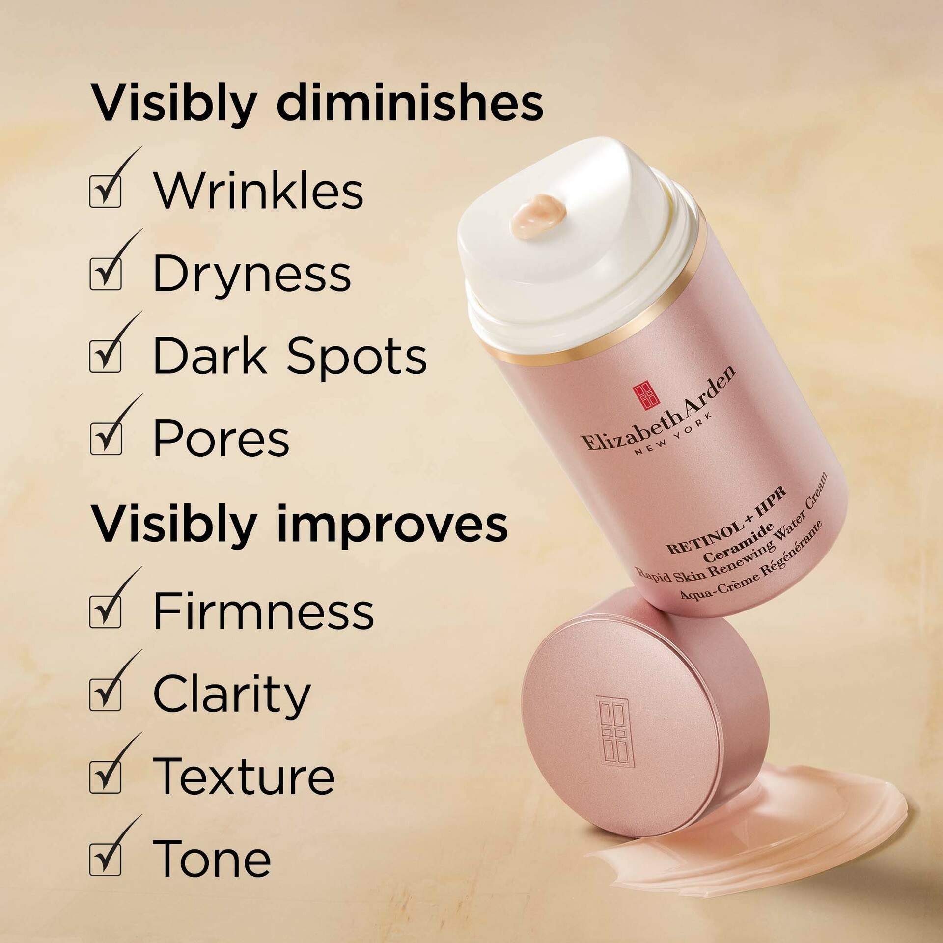 Retinol + HPR Ceramide Moisturizing Face Cream for Wrinkles & Dry Skin - Anti-Aging Night Cream for Women & Men - Hydrating Skincare for Face, Neck & Décolleté