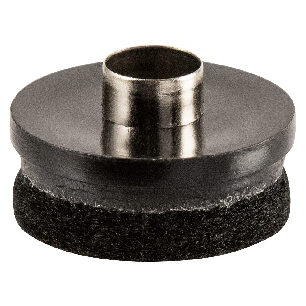 SoftTouch 1 Inch Round Nail-On Felt Pads for Furniture - 48 Pack Black Felt Glides for Wood Floor Protection - Perfect for Chairs, Tables, Sofas & Hardwood Furniture Protection