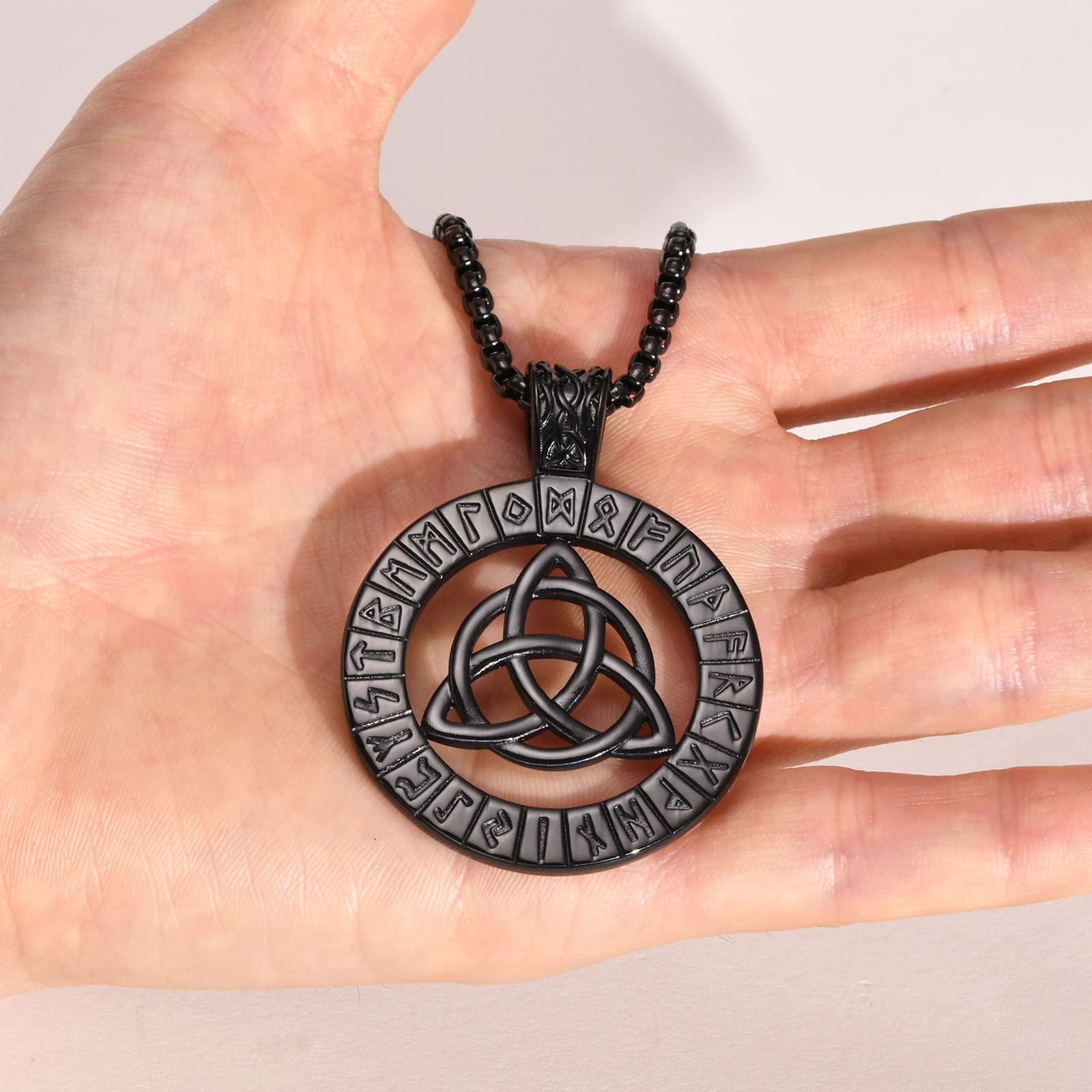VNOX Viking Necklace for Men - Thor Hammer & Viking Axe Pendant, Stainless Steel Norse Jewelry, Perfect Viking Gifts for Men - Ideal for Cosplay, LARP, and Norse Mythology Enthusiasts