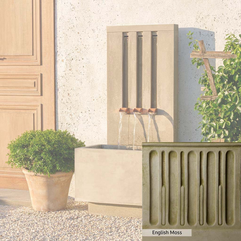 Campania International Mondrian Tall Outdoor Garden Fountain - Modern Water Feature for Patio, Yard, and Landscape Decor