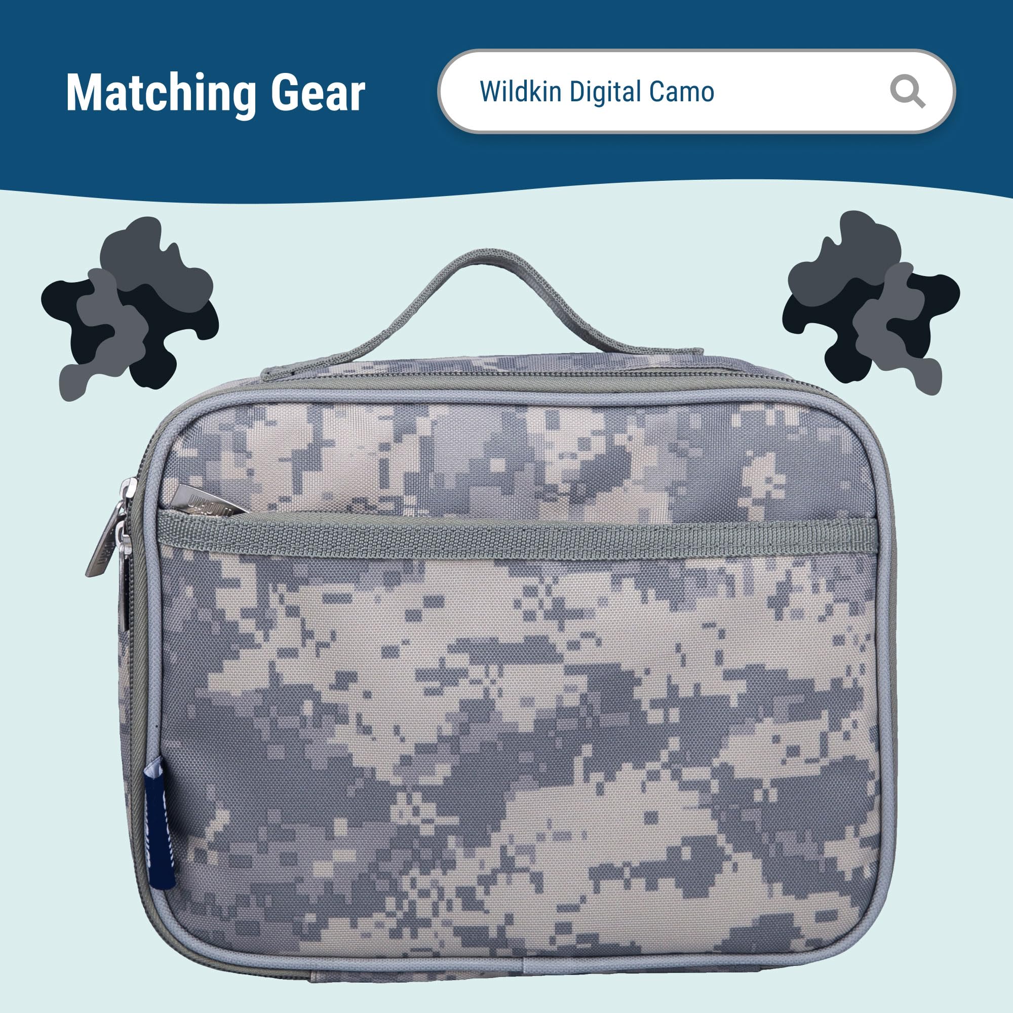 Wildkin 15-inch Kids Backpack - Durable Padded Adjustable School Backpack for Boys & Girls - Lightweight Travel Backpack for Daycare, Hiking & Outdoor Adventures - Digital Camo Design