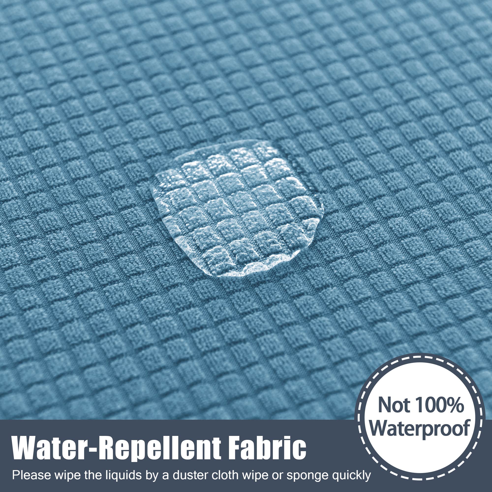 Stretch Sofa Slipcover - Waterproof Couch Cover, Soft Elastic Furniture Protector for Sofa with Non-Slip Bottom - Perfect for Kids & Pets (Denim Blue, Small) - Ideal for Living Room, Family Room & Pet-Friendly Homes