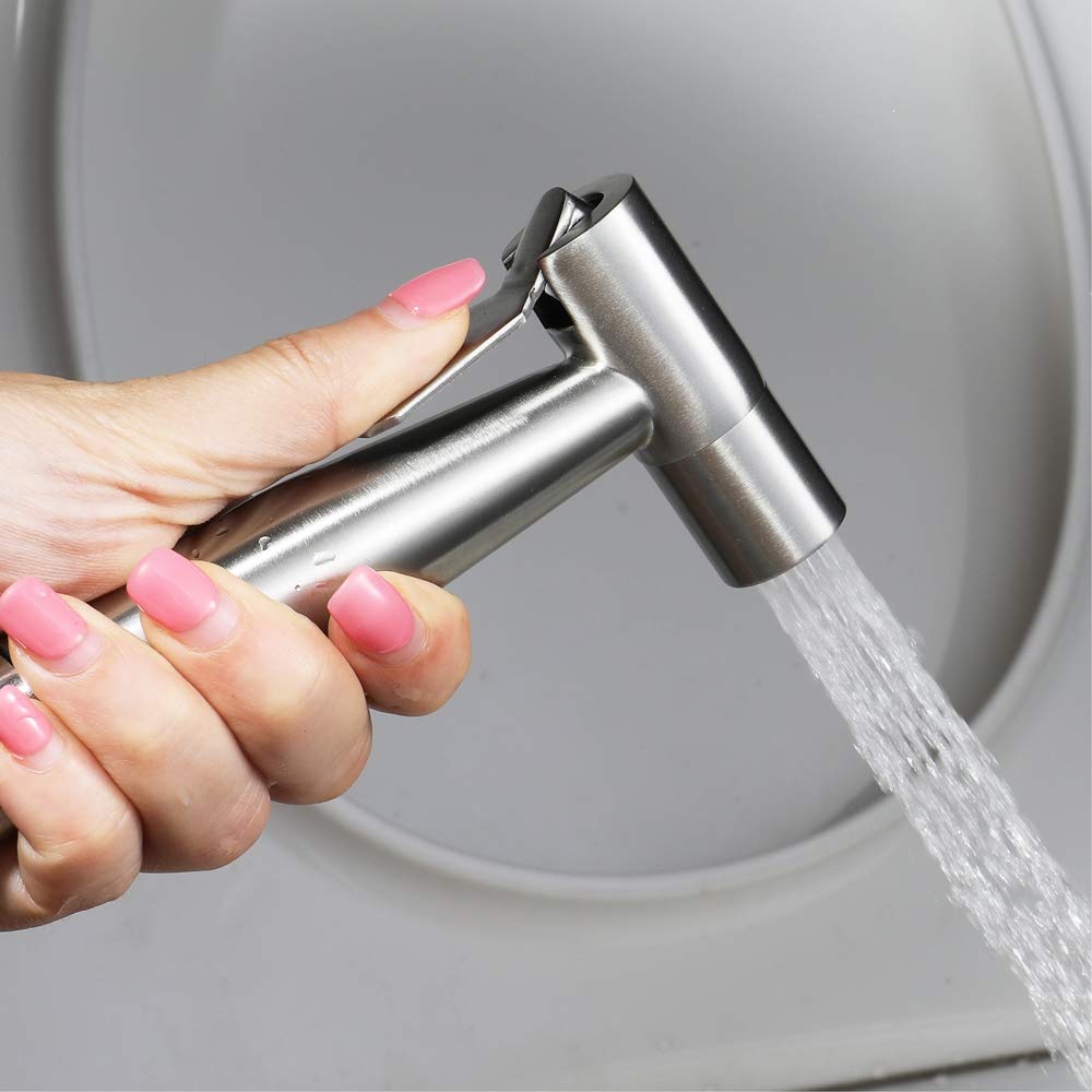Stainless Steel Toilet Sprayer & Shower Head - High Pressure Bathroom Cleaner for Pet Bathing, Squatting Pan, Floor & Tile Cleaning | Perfect for Home, RV & Outdoor Use