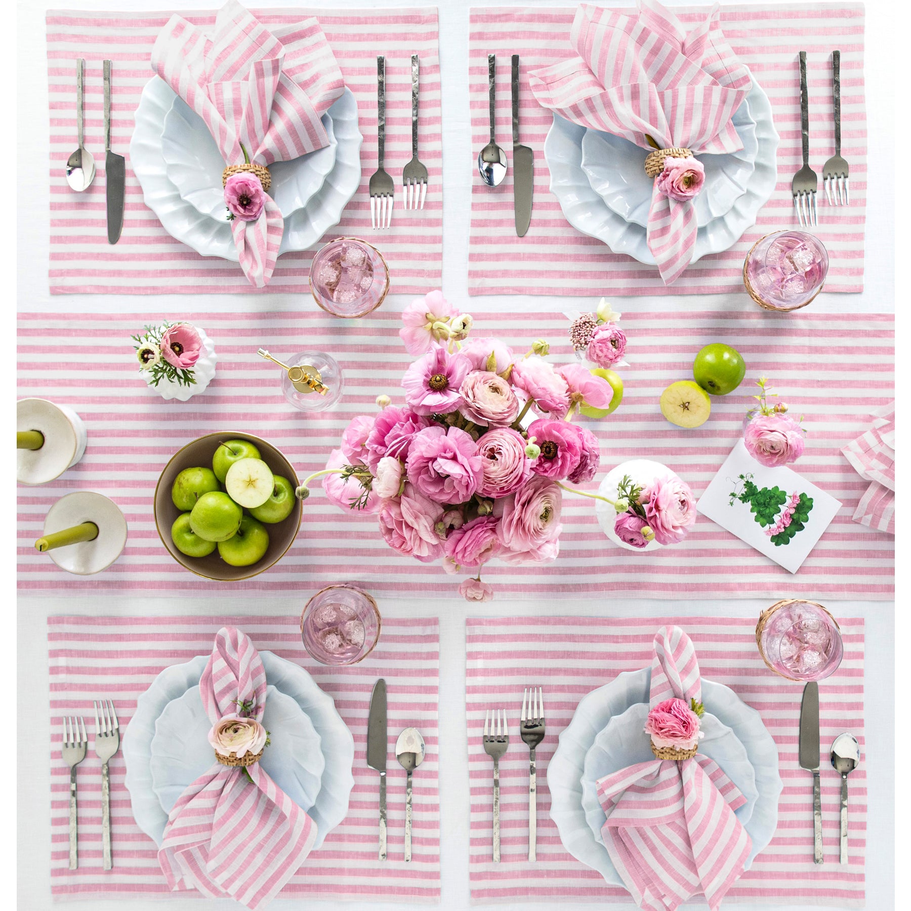 Amalfi Stripe Table Runner - Elegant Cotton Table Decor for Dining Room, Kitchen & Wedding - Perfect for Holiday Dinner Parties & Home Decor