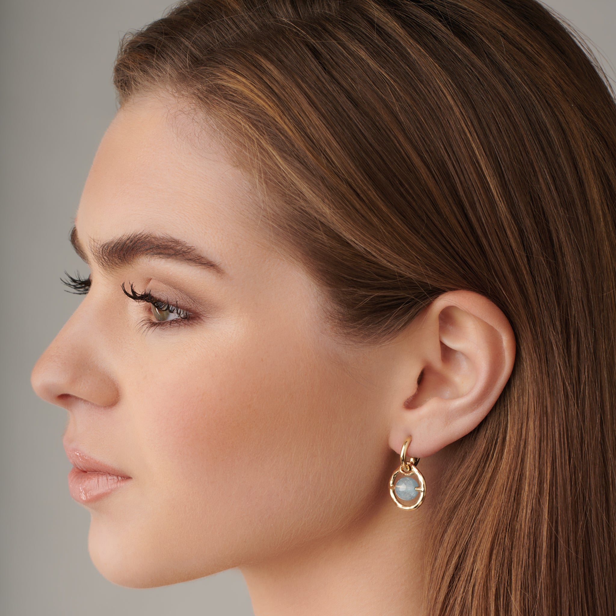 Archipelago Earring Drops - 14K Yellow Gold Amethyst Gemstone Dangle Earrings for Women | Perfect for Weddings, Parties & Special Occasions