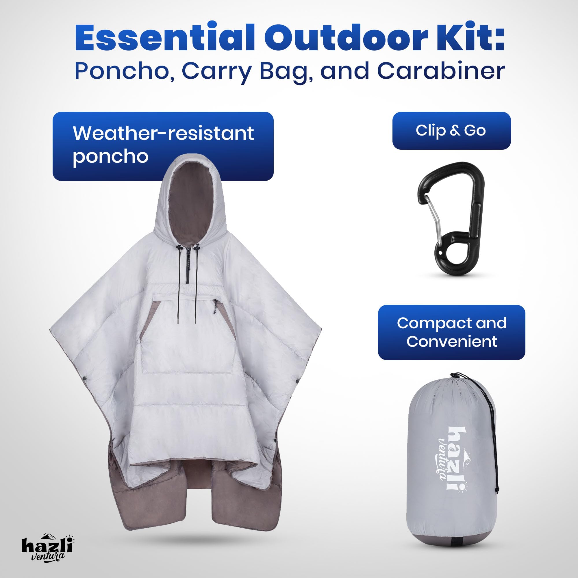 Hazli Warm Camping Blanket - Cozy Wearable Sleeping Bag for Adults, Stadium Sack Blanket for Cold Weather, Outdoor Sports & Camping Essentials - Perfect for Football Games, Picnics, Hiking and Winter Adventures