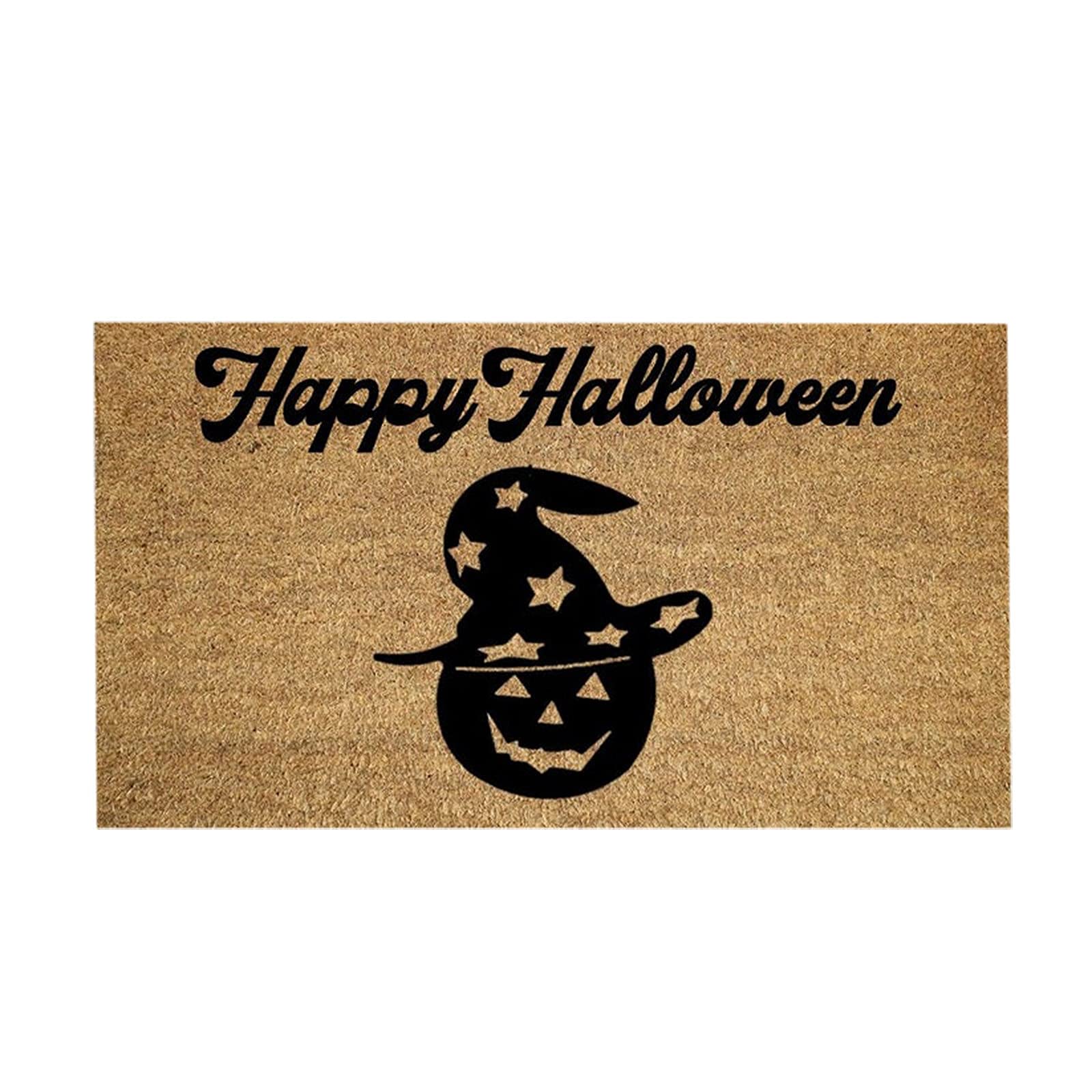 Funny Halloween Gnome Pumpkin Doormat - Thanksgiving Front Door Welcome Mat, Non-Slip Indoor/Outdoor Decor Rug for Fall & Holiday Season - Perfect for Home, Porch, and Seasonal Decorations