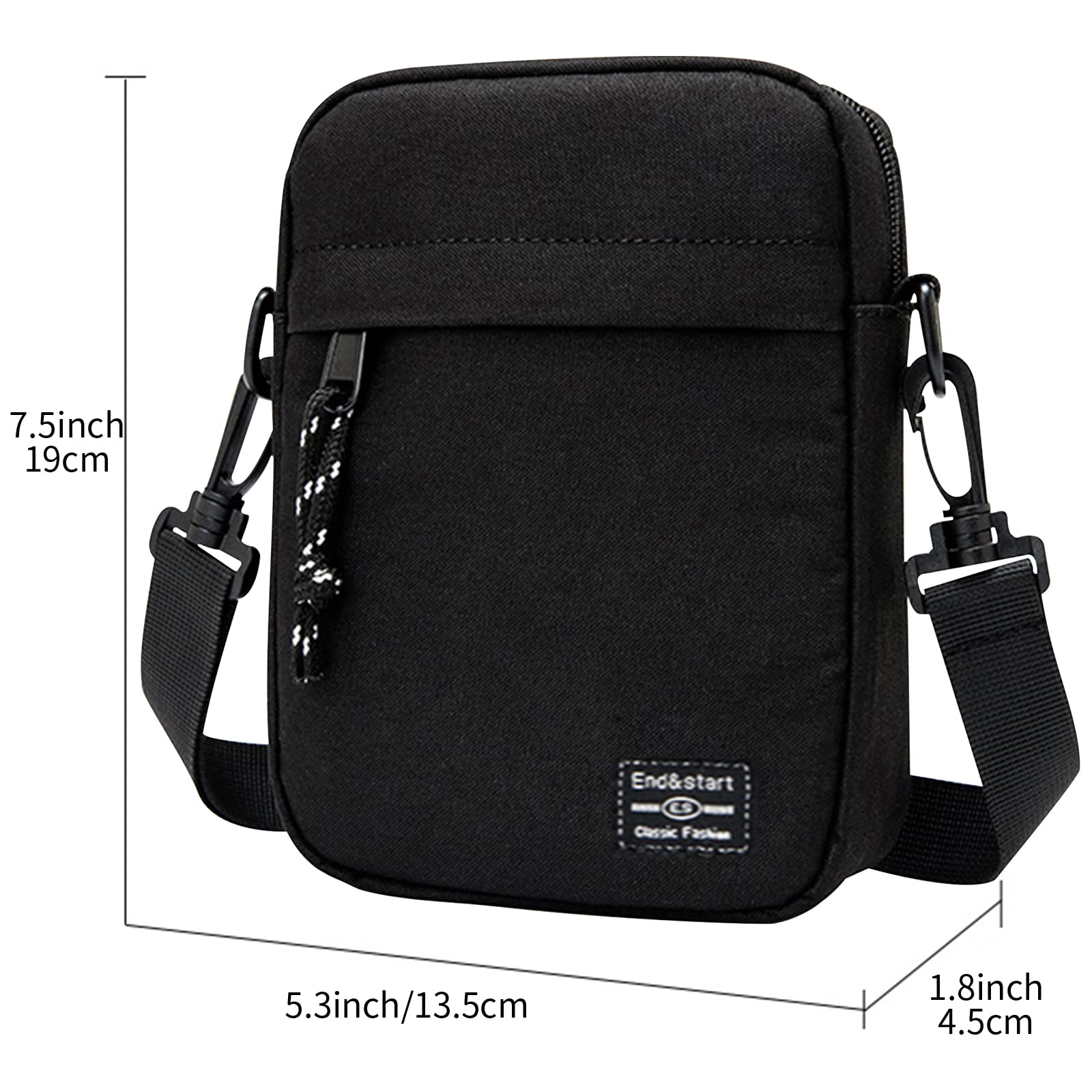 Waterproof Mini Crossbody Shoulder Bag for Men & Women - Lightweight Messenger Satchel for Work, Travel & Everyday Use