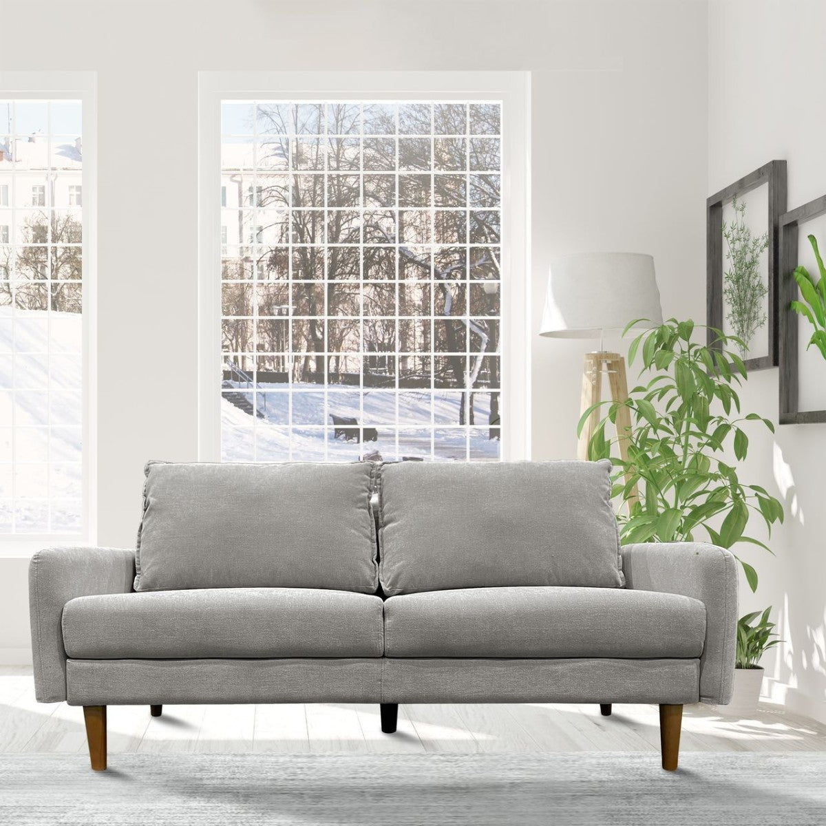 3 Seater Sofa Dark Grey - Modern Comfortable Couch for Living Room, Lounge, and Office - Free Shipping & Easy Assembly