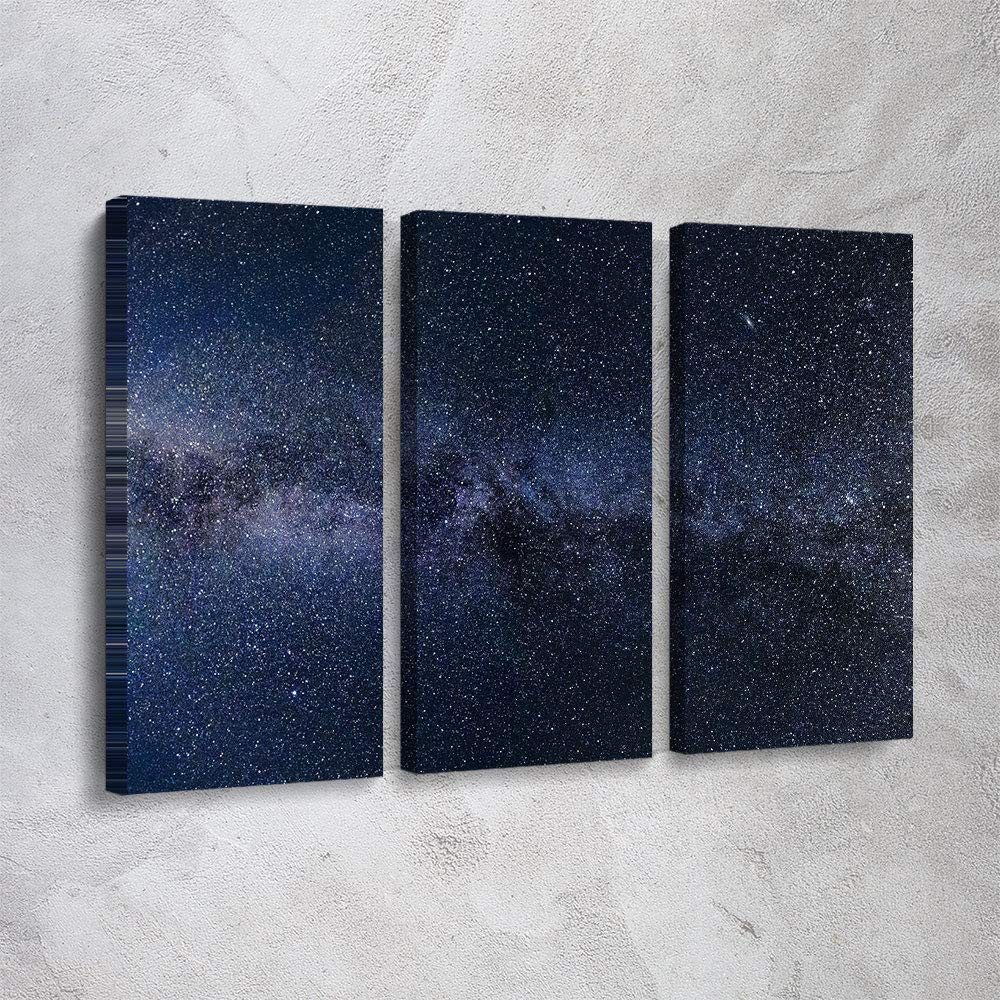 NASA Space Planets Astronomy Solar System Canvas Wall Art - 3 Piece Galaxy Hubble Universe Print Set - Office & Home Decor - Ready to Hang - Made in USA | Perfect for Astronomy Lovers, Science Classrooms & Space-Themed Rooms