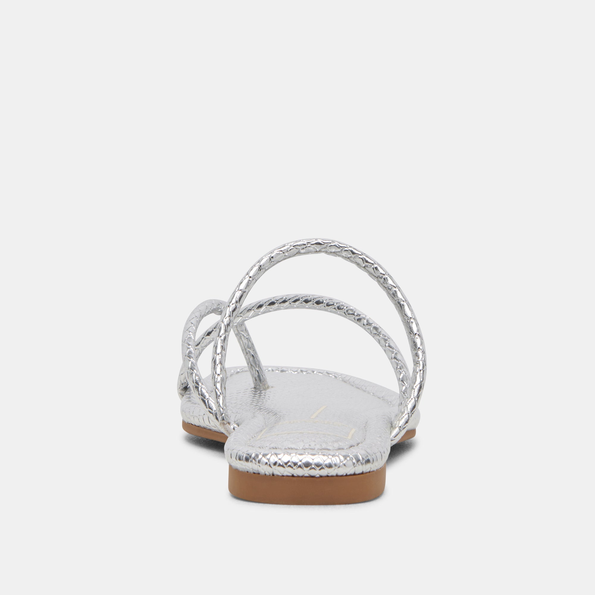 LEANNA Women's Silver Embossed Stella Sandals - Comfortable & Stylish Summer Casual Shoes for Beach, Vacation, and Everyday Wear