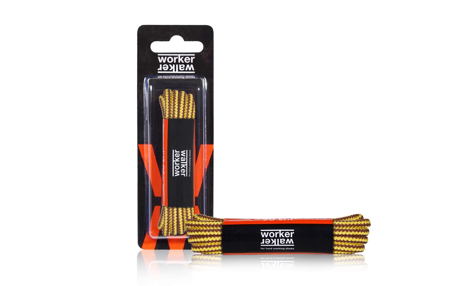 Durable Round Work Boot Shoe Laces (Yellow Brown, 47 Inch/120cm) - Heavy Duty for Construction, Hiking & Outdoor Activities