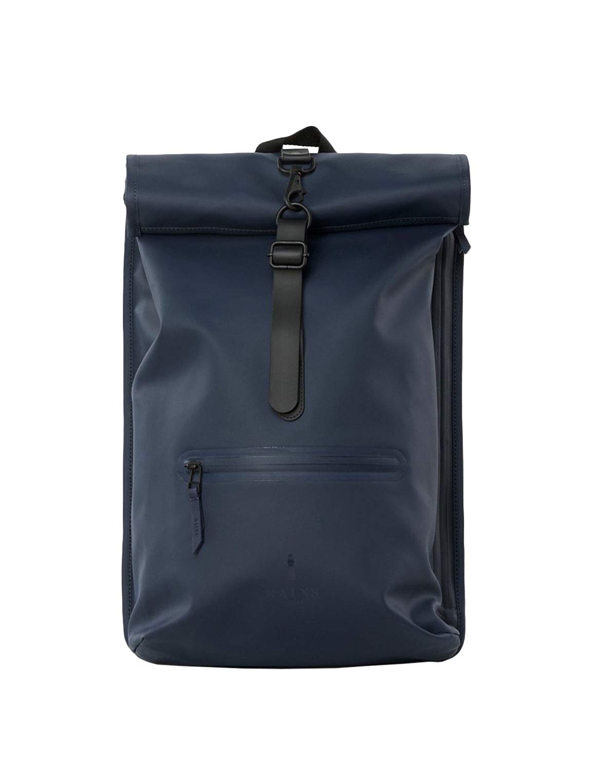 RAINS Roll Top Men's Backpack - Waterproof Travel Backpack for Commuting, Hiking & Outdoor Adventures - Black