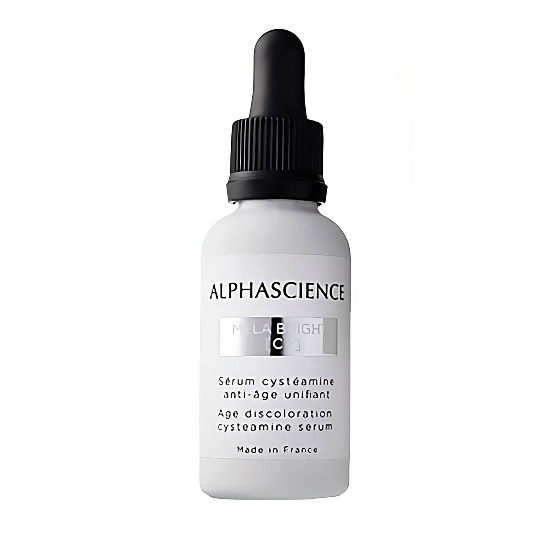 ALPHASCIENCE Mela Bright [C+] - Antioxidant Serum for Dark Spot Reduction, Skin Barrier Protection & Anti-Wrinkle - Stabilized Cysteamine Formula - 30ml - Perfect for Brightening Dull Skin & Evening Skin Tone