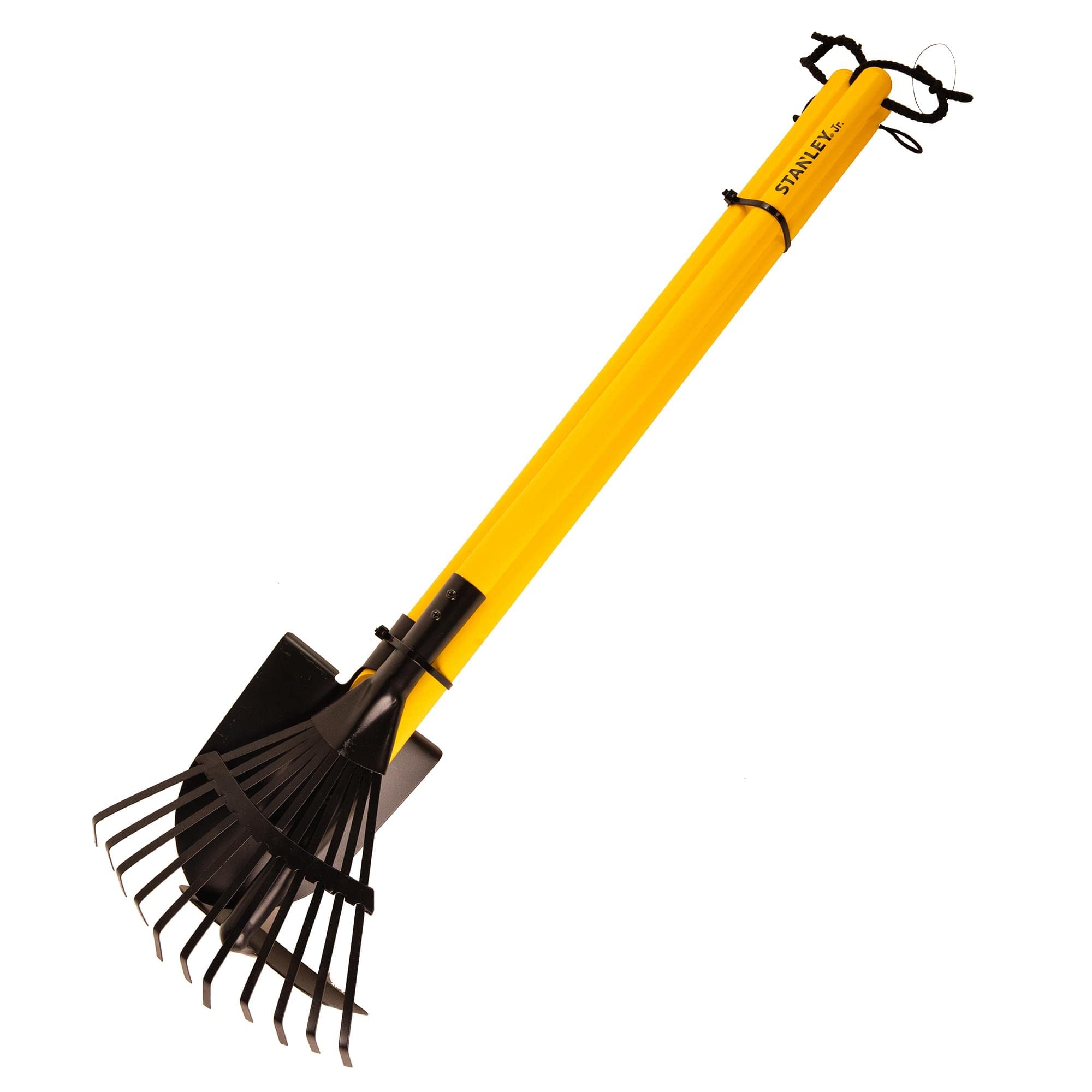 Stanley Jr. Garden Tool 3-Piece Set - Kids Garden Hoe, Leaf Rake & Shovel for Outdoor Gardening | Perfect for Children's Yard Work, Planting & Playtime Activities