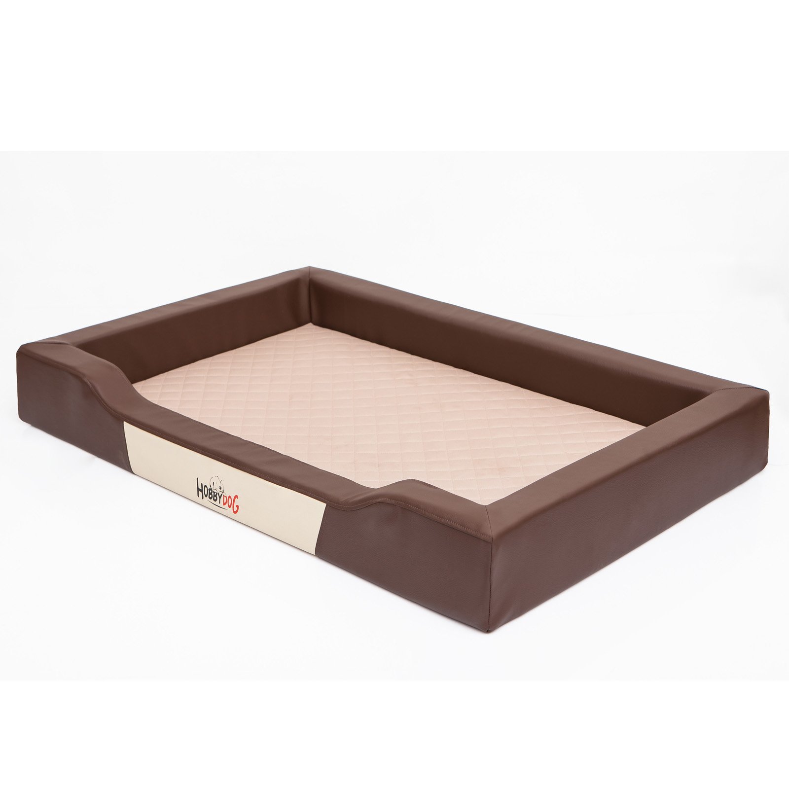 Hobbydog Cordura Deluxe Dog Bed - X-Large Waterproof Pet Bed for Large Dogs, Durable & Comfortable Brown Dog Crate Pad - Perfect for Kennels, Crates & Home Use