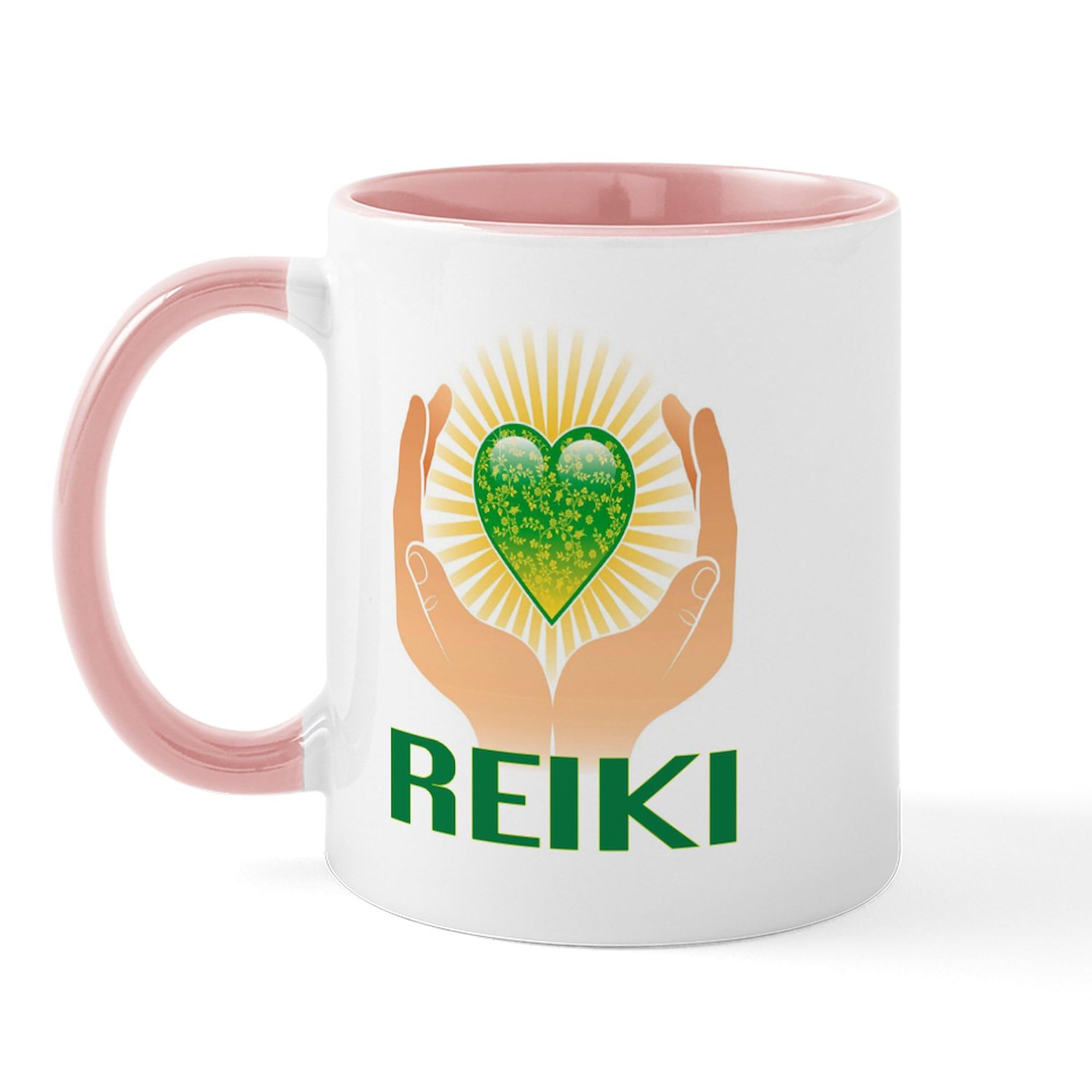 Reiki Ceramic Coffee Mug 11 oz (325 ml) - Inspirational & Healing Tea Cup for Meditation, Yoga, and Relaxation - Perfect Gift for Reiki Practitioners & Spiritual Seekers