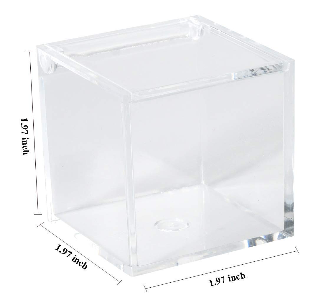 Hammont 36-Pack Clear Acrylic Storage Boxes - 8 Sizes (1.97