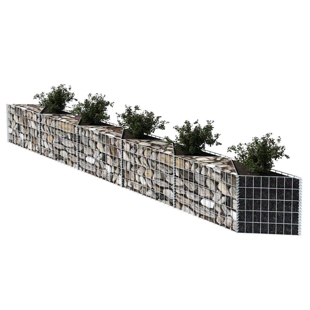 Galvanized Steel Gabion Basket Planter 300x30x50cm - Heavy Duty Welded Garden Planter for Outdoor Landscaping, Fencing & Decoration | Perfect for Patio, Yard and Backyard Design