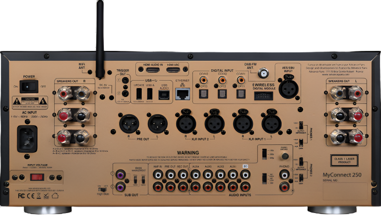 Advance Paris MyConnect 250 All-in-One Integrated Amplifier - High Power Stereo Receiver for Home Theater & Music Systems | Perfect for Living Room, Studio & Audiophile Setups