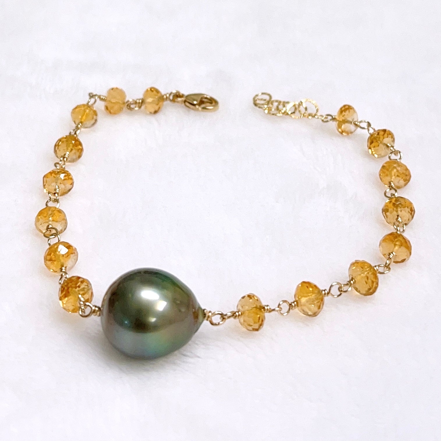 MAILI Citrine Beaded Bracelet (B560) - Handmade Gemstone Jewelry for Women, Healing Crystal for Positive Energy & Stress Relief - Perfect for Meditation, Yoga, and Everyday Wear