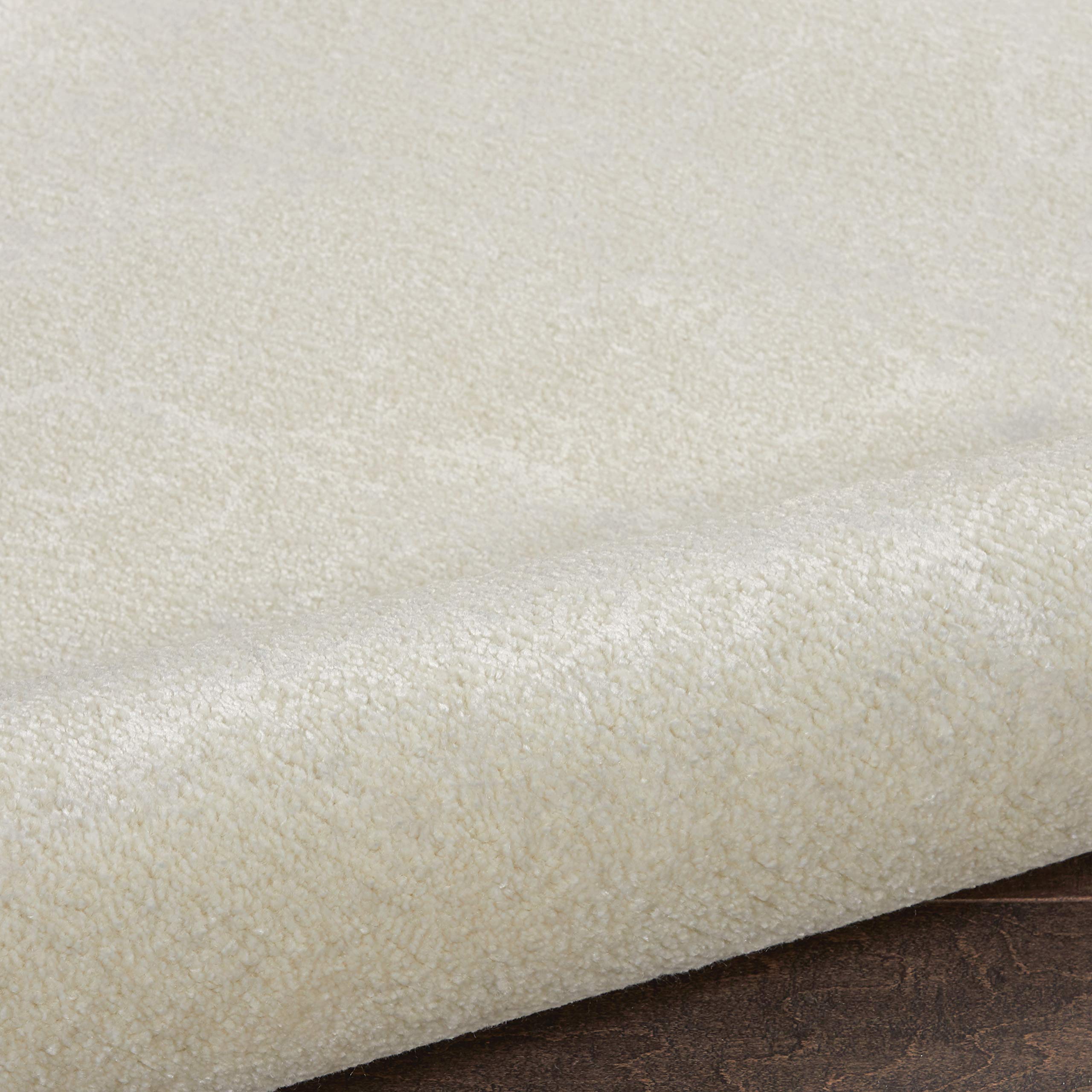 Nourison Twilight Solid Ivory 2' x 3' Area Rug - Easy to Clean, Non-Shedding, Soft & Durable - Perfect for Bedroom, Living Room, Dining Room & Kitchen Decor (2x3)