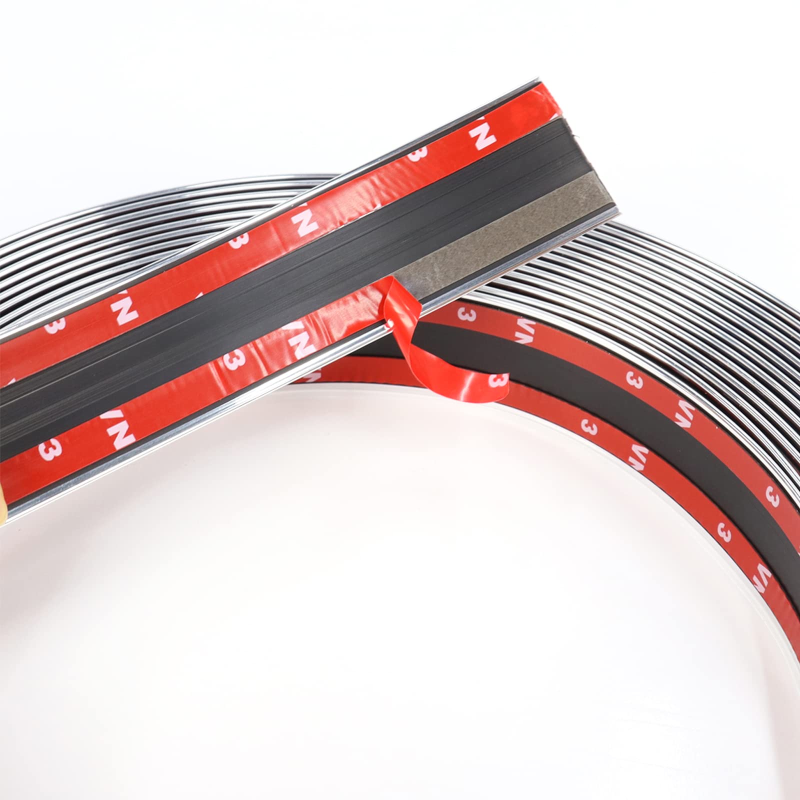 6.5Ft Chrome Car Trim Molding - 30mm Wide Self-Adhesive for Auto, Truck & RV Exterior/Interior - Scratch Resistant Decoration