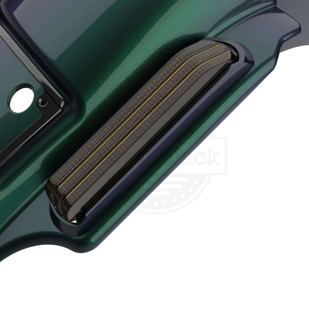 Dominator Fender for Harley Davidson Touring FLH (2014+) - Black Snake Venom Smoked Lens with License Plate Holder | Perfect for Custom Motorcycle Upgrades & Road Trips