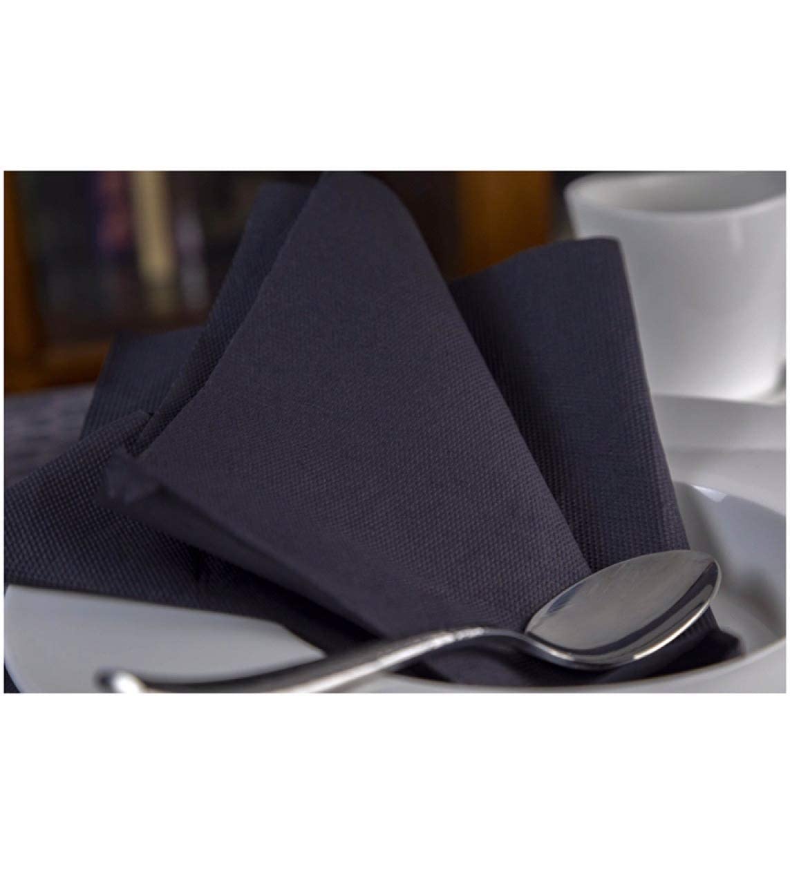 JINYUDOME 100-Pack Premium Black Disposable Hand Towels - Soft Linen Feel Napkins for Restaurants, Parties, and Home Use