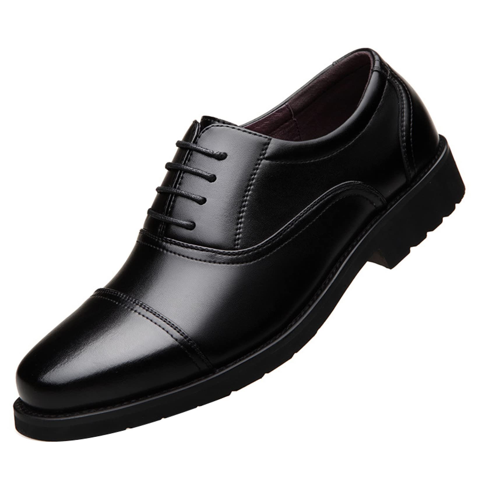 Men's Comfortable PU Leather Oxford Shoes - Business Formal & Casual Lace Up Dress Shoes for Office Work | Perfect for Business Meetings, Weddings & Daily Wear
