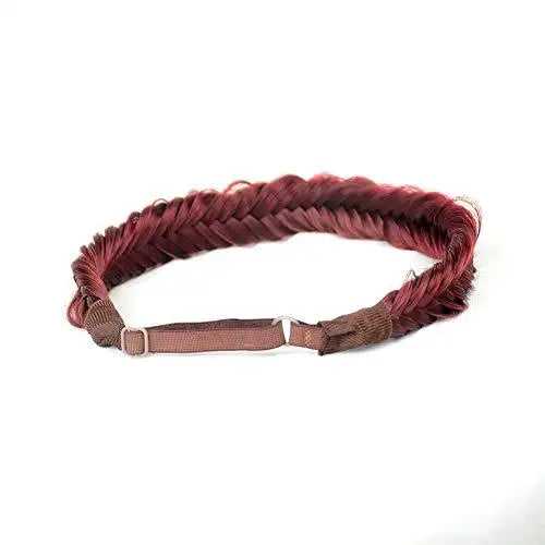 Elegant Fishtail Braided Headband - Stretchy Elastic Hair Accessory for Women & Girls - Perfect for Weddings, Parties, and Everyday Wear