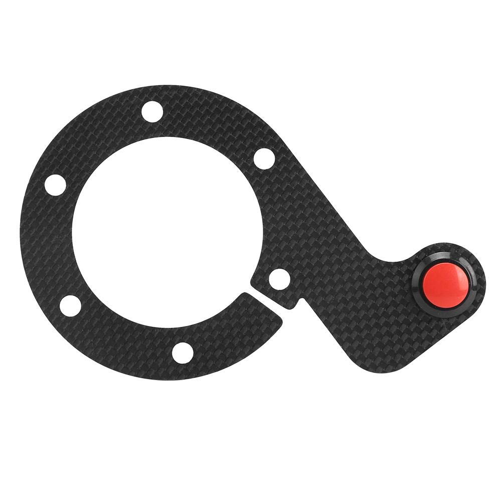 KIMISS Carbon Fiber Steering Wheel Horn Button Kit - Single Button for 6-Bolt Wheels | Universal Fit for Racing & Custom Cars | Easy Installation | Enhanced Driving Experience | Perfect for Track Days, Street Cruising & DIY Car Modifications