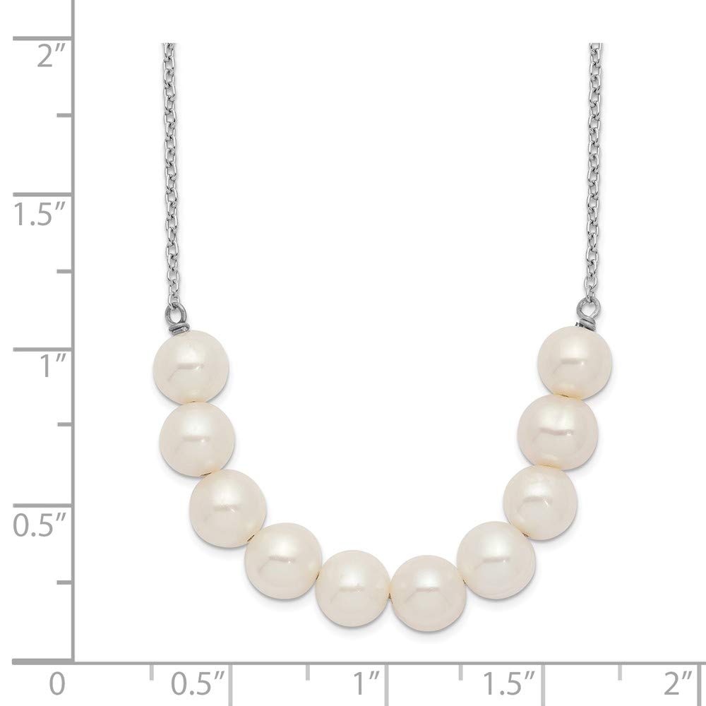 925 Sterling Silver 6-7mm White Off-Round Freshwater Cultured Pearl Necklace for Women - Elegant Jewelry Gift for Bridal, Wedding, Anniversary & Special Occasions