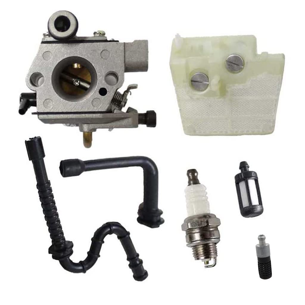 Stihl MS260 026 Chainsaw Carburetor Kit with Air Filter, Spark Plug, Fuel Line & Oil Line - Compatible Replacement Parts for Forestry & Landscaping Work