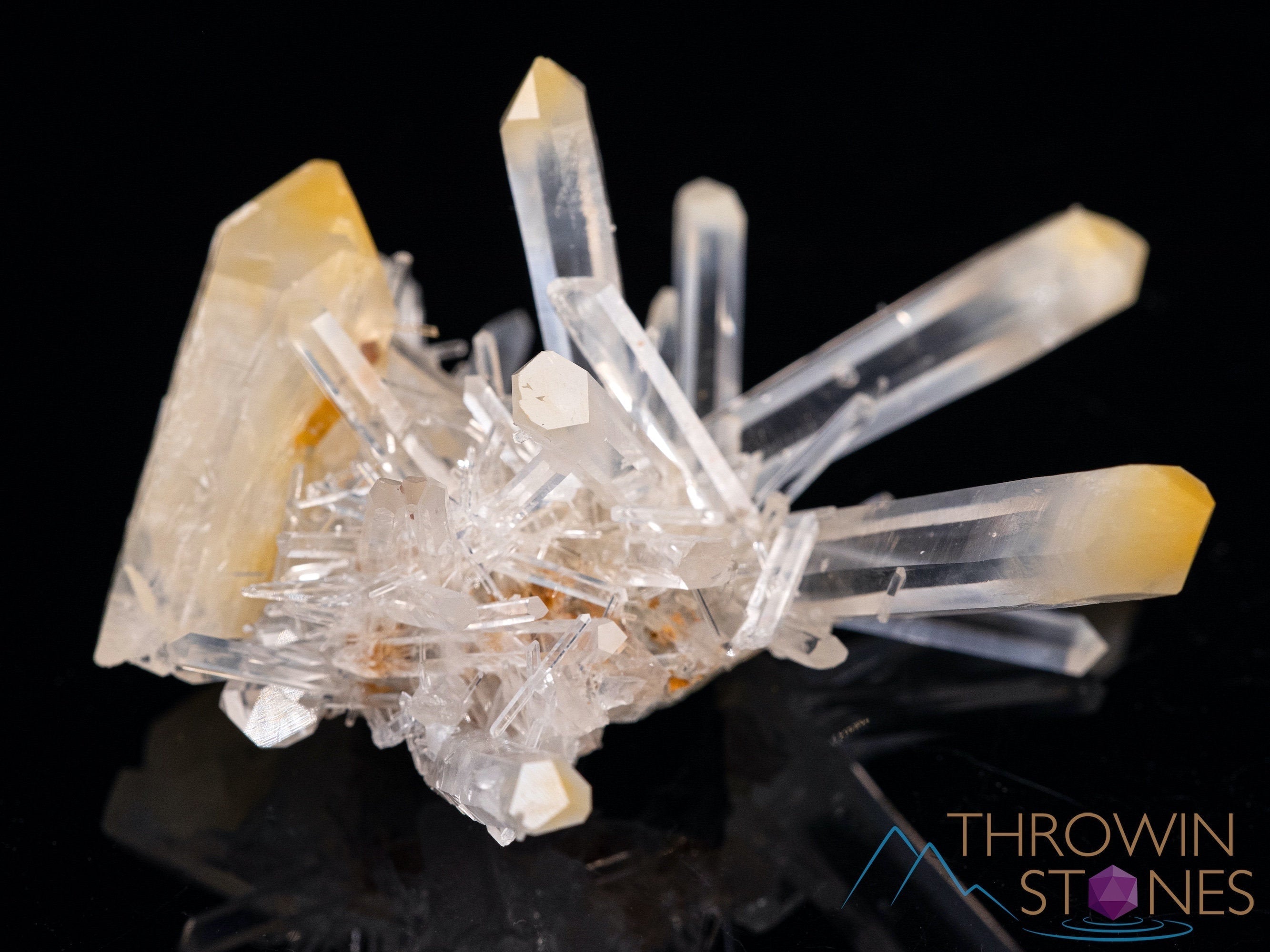 Natural Mango Quartz Crystal Cluster - Healing Stone for Home Decor, Housewarming Gift, Meditation & Energy Work (39219) | Perfect for Living Room Display, Office Feng Shui & Spiritual Practices