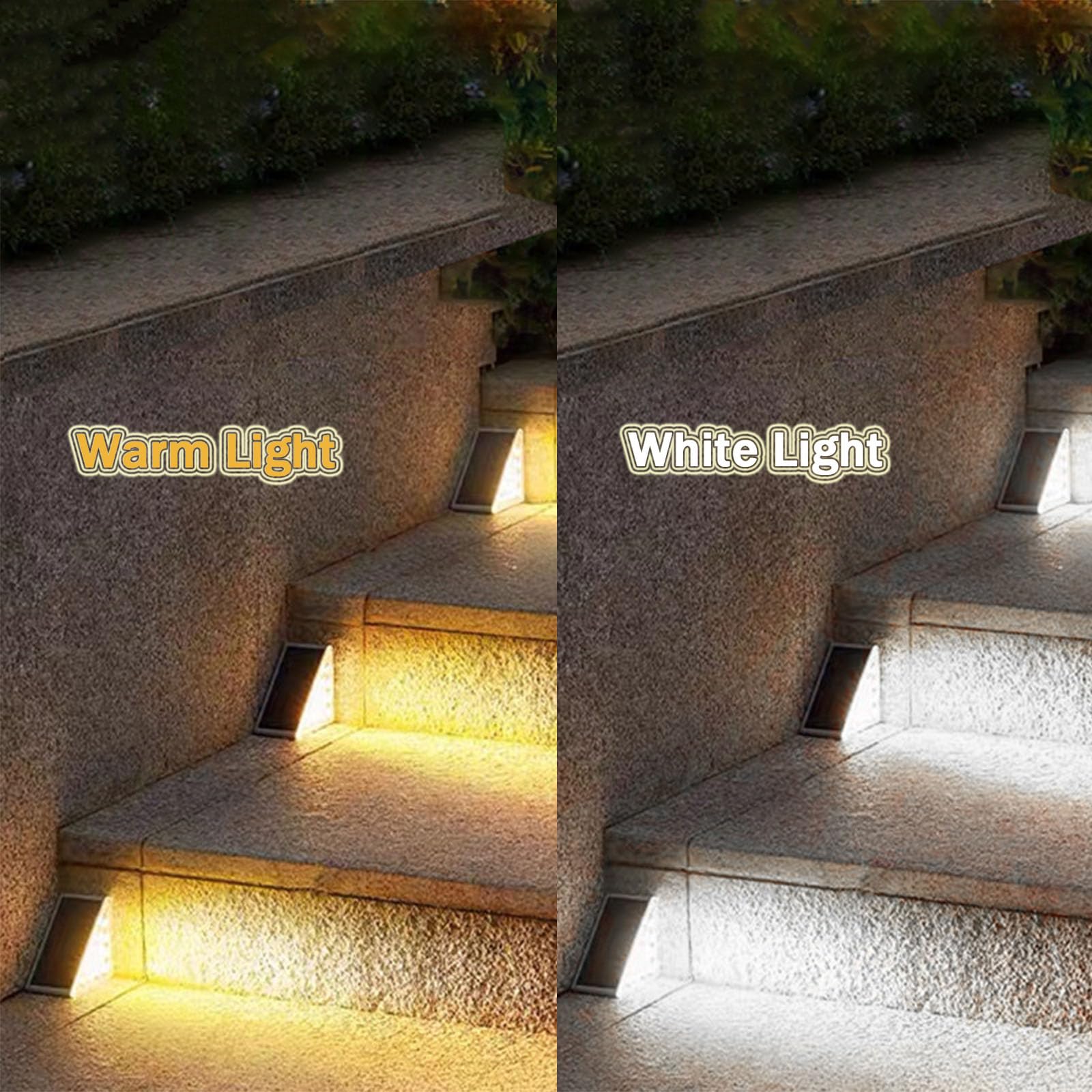 LED Solar Waterproof Step Lights - IP67 Outdoor Solar Sensor Lights for Stairs, Pathways & Garden (2 Pack Warm White) - Perfect for Home Exterior, Driveway & Landscape Lighting