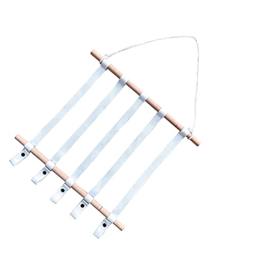 Nordic Style Braided Hair Clips Organizer - ABOOFAN Wall Mount Hair Bow Holder & Headdress Rack for Braid Hair Accessories (White) - Perfect for Bedroom, Bathroom & Salon Organization