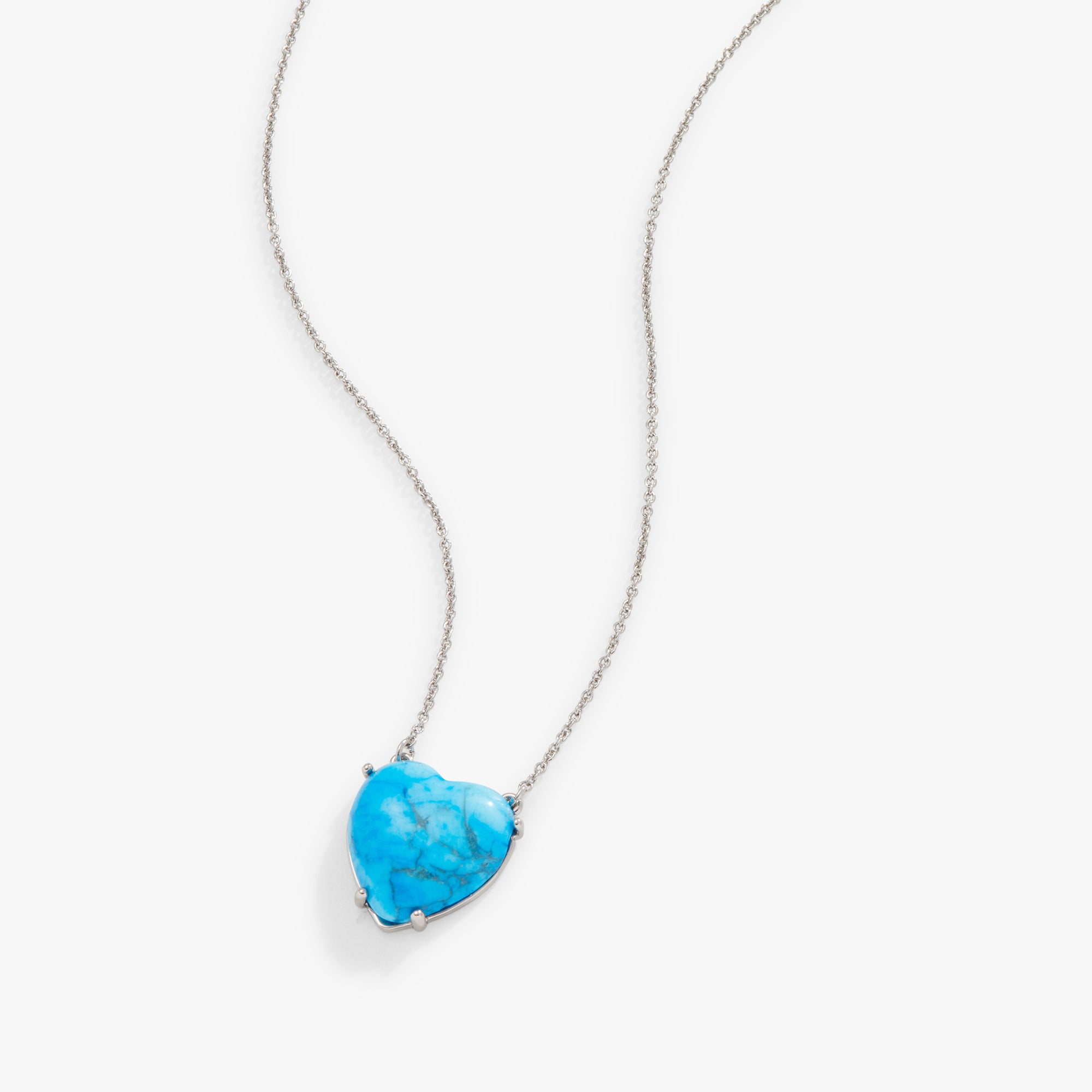 Gemstone Heart Necklace - Genuine Reconstituted Turquoise Pendant for Women | Perfect for Valentine's Day Gifts, Anniversary Presents & Everyday Elegance