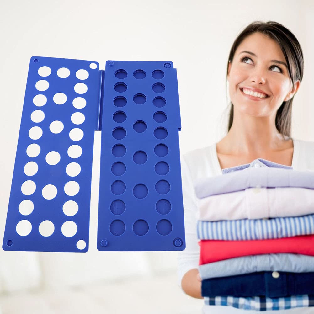 Zerodis Quick Adjustable Kids Clothes Folding Board - Organizer for T-Shirts, Pants & Laundry (Blue) | Perfect for Nursery, Daycare & Travel Packing