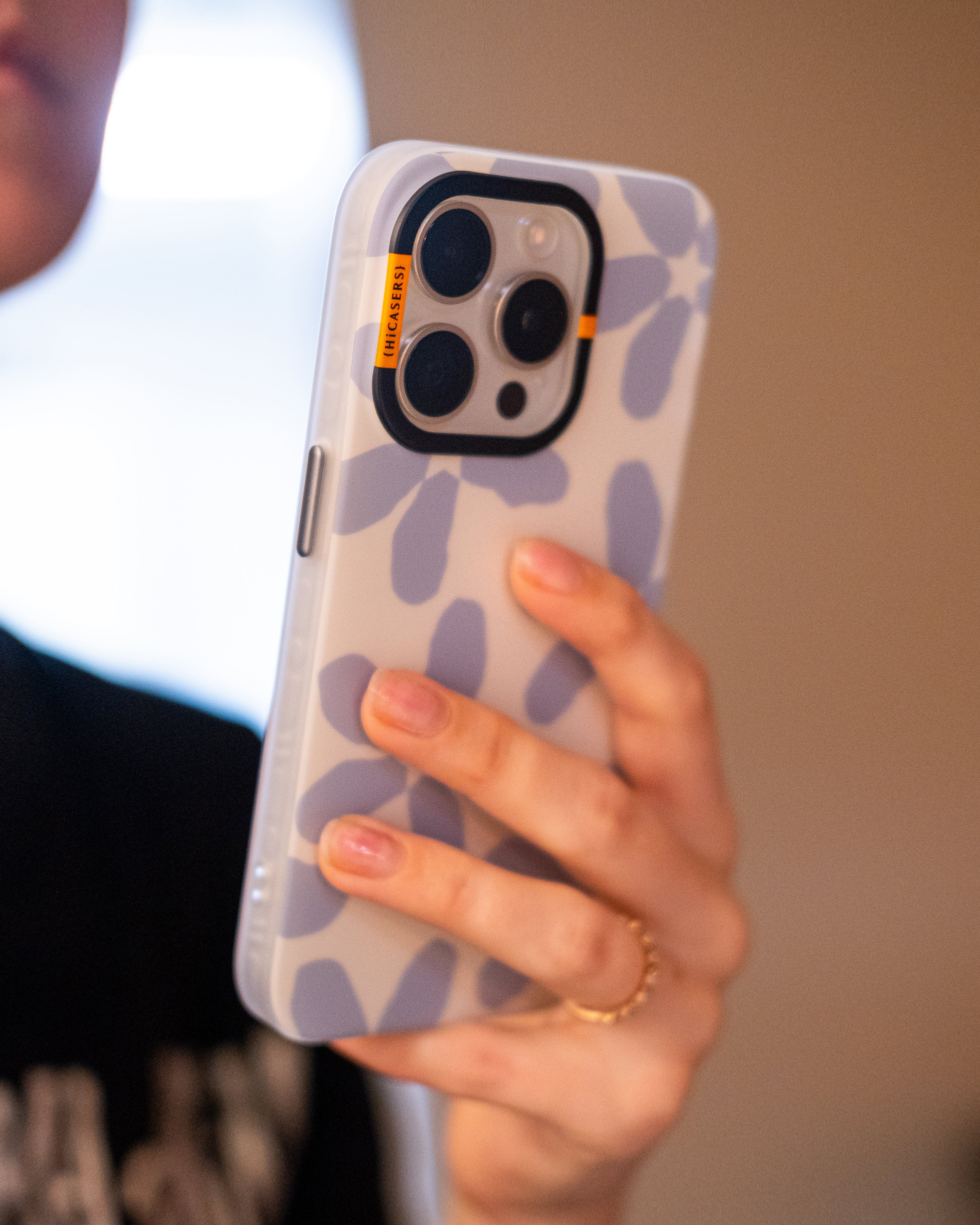 Starry Blossom Soft Blue Phone Case - Cute Floral Design Protective Cover for iPhone & Samsung - Perfect for Everyday Use, Travel & Gifting