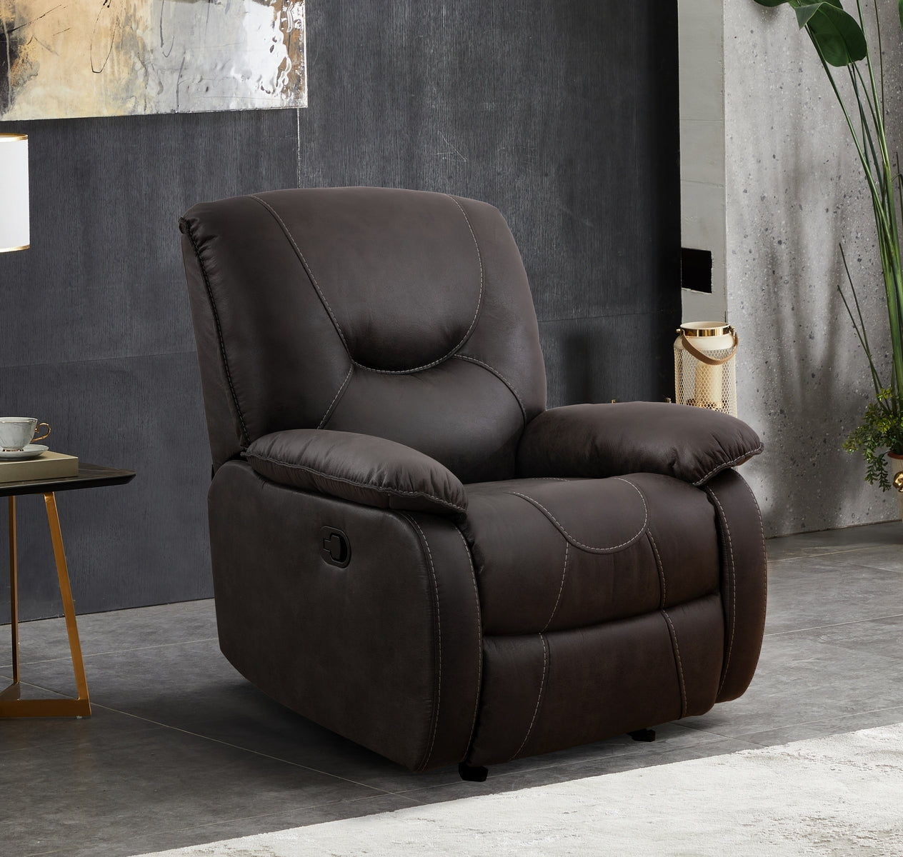 Grey Serenity Glide Recliner Chair - Ultra Comfortable Power Lift Recliner for Living Room, Elderly & Home Theater - Soft Fabric with Smooth Gliding Motion & Easy-to-Use Controls