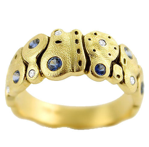 Alex Sepkus Amy's Flowers Dome Large Ring R 192SA - Elegant Floral Statement Jewelry for Women, Perfect for Weddings, Parties & Special Occasions