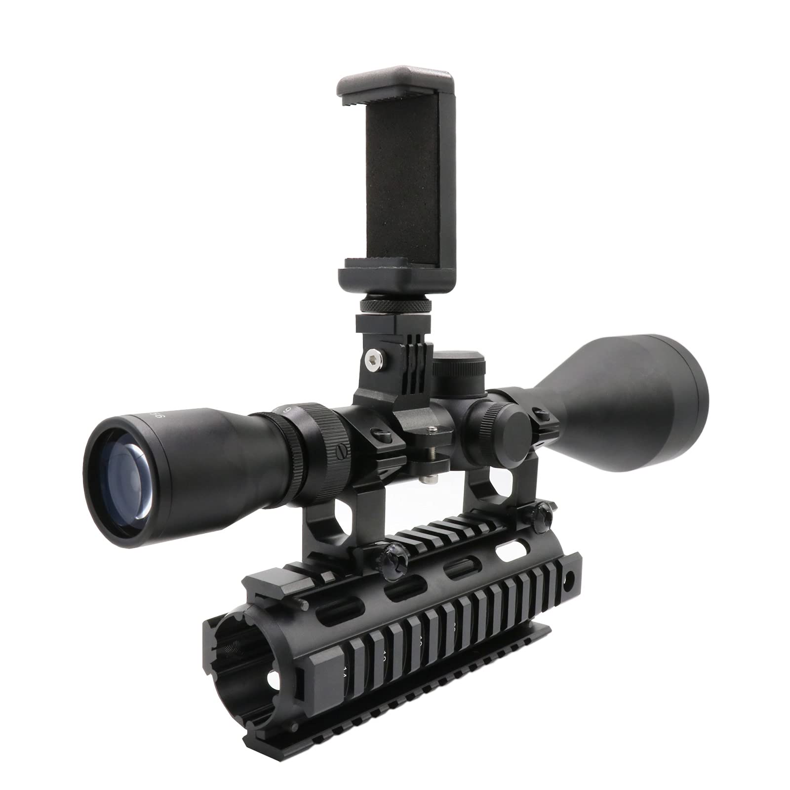 Higoo Universal Phone Mount Holder - Adjustable Scope & Camera Adapter for Bikes, Motorcycles, Guns - Durable Handlebar Phone Mount for Outdoor Sports, Hunting, Cycling & Action Photography