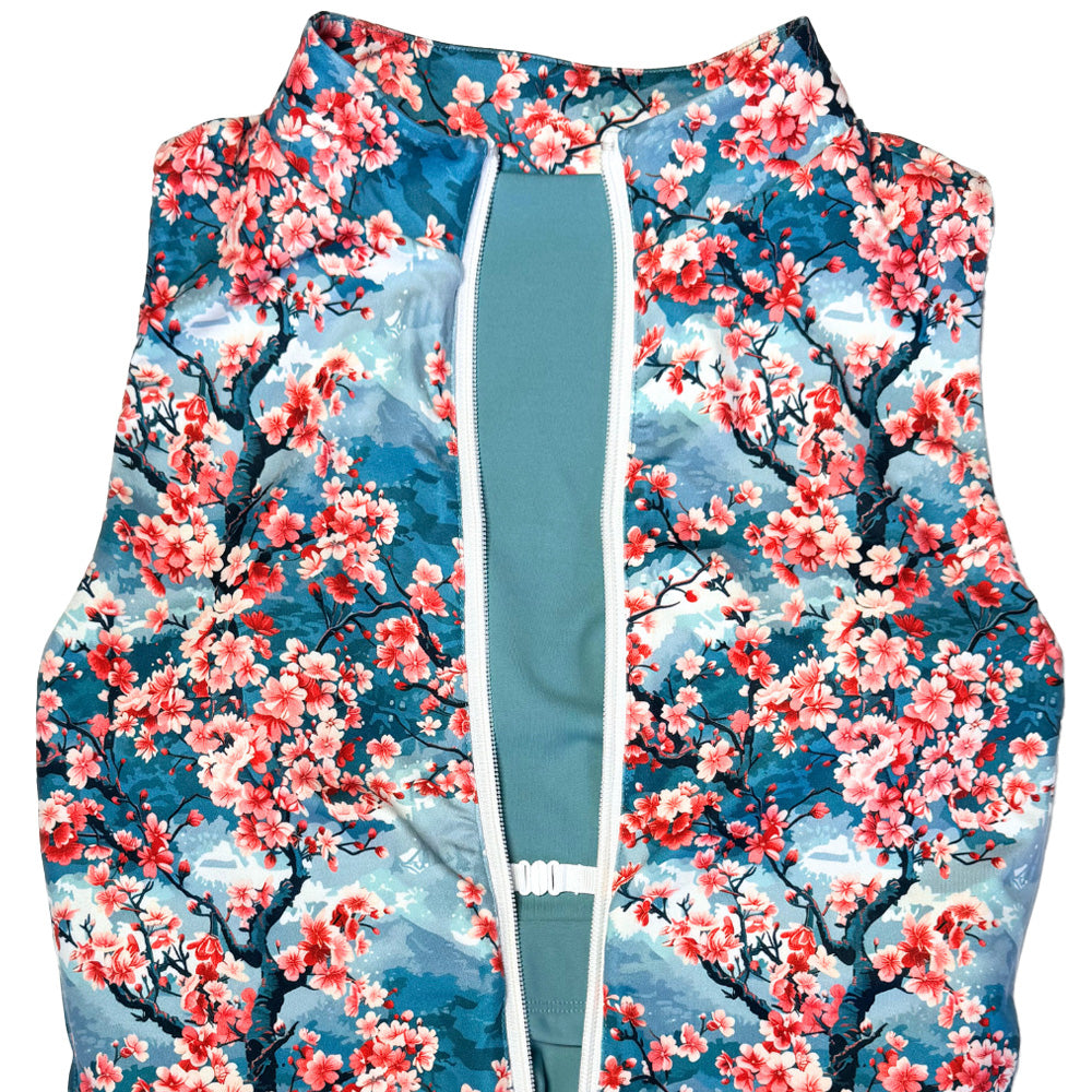 Half Zip Dress for Women - Floral Cherry Blossom Print Casual Dress | Perfect for Spring Outfits, Brunch Dates & Weekend Wear