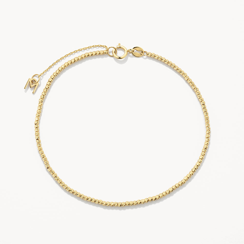 10k Gold Micro Beaded Bracelet for Women - Elegant Stackable Jewelry for Everyday Wear, Gifts & Special Occasions