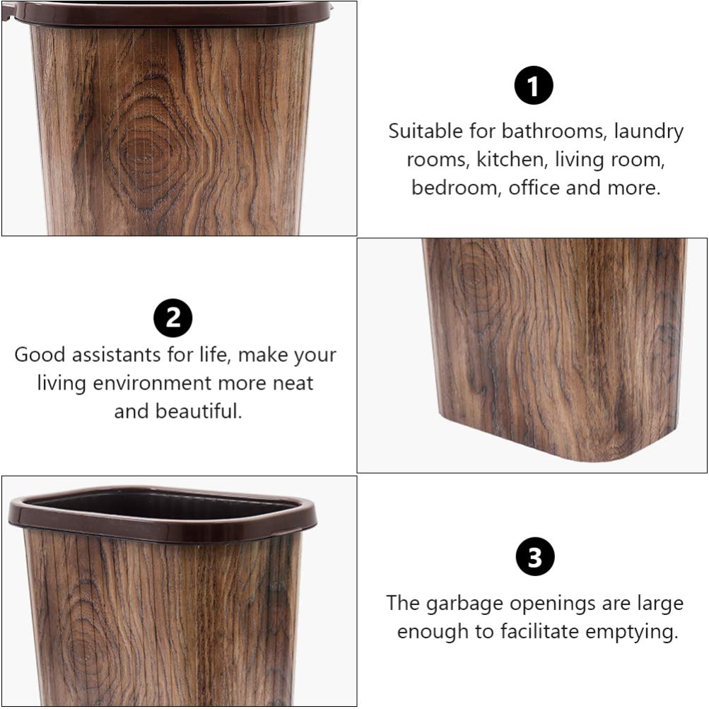 Rustic Farmhouse Wastebasket Trash Can - Decorative Metal Bin for Bathroom, Kitchen, Office, Dorm & Laundry Room | Perfect for Farmhouse Decor & Small Space Organization