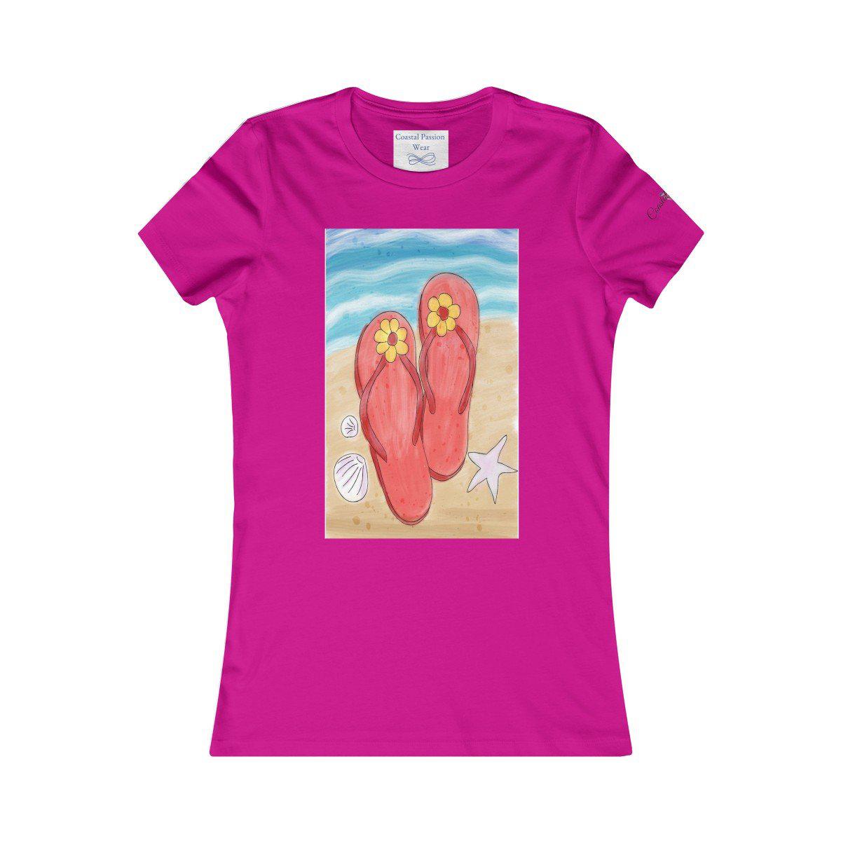 Flip Flops On the Beach T-Shirt - Comfortable Summer Graphic Tee for Vacation, Travel & Casual Wear