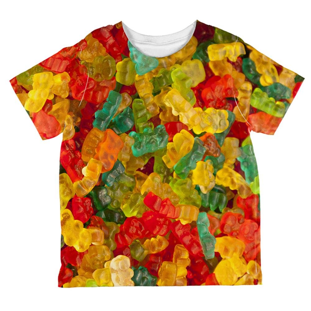 Halloween Candy Gummy Bears Toddler T-Shirt - Cute All Over Print Kids Costume Top (Size 6T) - Perfect for Trick-or-Treating, Halloween Parties & Festive Outfits